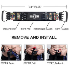 Load image into Gallery viewer, Adjustable Bench Press Device,Push up Resistance Bands for Home Gym Exercise,Fitness Workout,Travel Training (Camo army green-150LB)