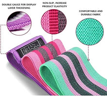 Load image into Gallery viewer, Jan&Niss Resistance Workout Equipment Band for Women - 3 Level Booty Exercise Set for Butt - Glute - Thighs - Legs – Pilates