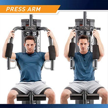 Load image into Gallery viewer, Marcy 150lb. Stack Home Gym with Pulley, Arm, and Leg Developer Multifunctional Workout Station for Weightlifting and Bodybuilding – 300 lbs Capacity MWM-4965, Black