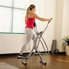 Load image into Gallery viewer, Sunny Health & Fitness SF-E902 Air Walk Trainer Elliptical Machine Glider w/LCD Monitor, 220 LB Max Weight and 30 Inch Stride