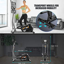 Load image into Gallery viewer, Elliptical Machine for Home Use, Cross Trainer Cardio Exercise Equipment for Workout with 10 Level Magnetic Resistance, LCD Monitor, Heart Rate Sensor, 390 LBS Max Weight
