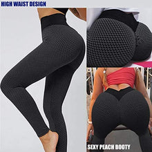 Load image into Gallery viewer, Butt Lifting Anti Cellulite Leggings for Women High Waisted Yoga Pants Workout Tummy Control Sport Tights - Y-tight-black
