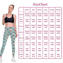 Load image into Gallery viewer, visesunny High Waist Yoga Pants with Pockets Funny Cartoon Pug Puppy Blue Tummy Control Workout Running Yoga Leggings for Women