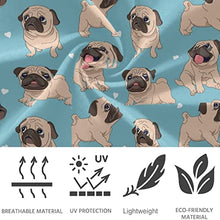 Load image into Gallery viewer, visesunny High Waist Yoga Pants with Pockets Funny Cartoon Pug Puppy Blue Tummy Control Workout Running Yoga Leggings for Women