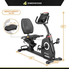 Load image into Gallery viewer, Circuit Fitness Recumbent Magnetic Exercise Bike with 15 Workout Programs, LCD and Heart Rate Monitor