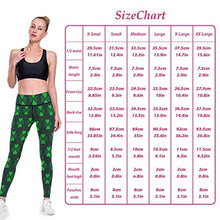 Load image into Gallery viewer, visesunny High Waist Yoga Pants with Pockets Green Clover Dot Print Buttery Soft Tummy Control Running Workout Pants 4 Way Stretch Pocket Leggings