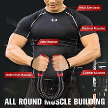Load image into Gallery viewer, Msnaile Heavy Duty Power TwisterSpring Arm Force Bar Muscle Builder Body Arm Strength Training Equipment 60KG