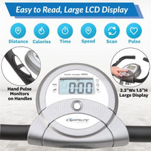 Load image into Gallery viewer, Exerpeutic Folding Exercise Bike, 8 Levels of Resistance Stationary Bike, Bluetooth tracking & Tablet Holder options available