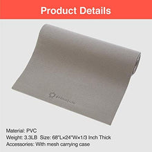 Load image into Gallery viewer, Primasole Yoga Mat with Carry Strap for Yoga Pilates Fitness and Floor Workout at Home and Gym 1/3 thick (Earth Brown Color) PSS91NH009A