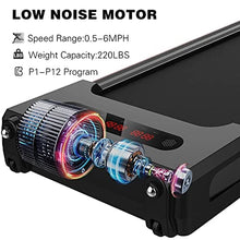 Load image into Gallery viewer, GOYOUTH 2 in 1 Under Desk Electric Treadmill Motorized Exercise Machine with Wireless Speaker, Remote Control and LED Display, Walking Jogging Machine for Home/Office Use