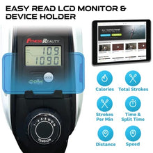 Load image into Gallery viewer, Fitness Reality Magnetic Rowing Machine with Bluetooth Workout Tracking Built-In, Additional Full Body Extended Exercises, App Compatible, Tablet Holder, Rowing Machines for Home Use