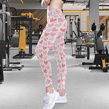 Load image into Gallery viewer, visesunny High Waist Yoga Pants with Pockets Heart Valentines Day Buttery Soft Tummy Control Running Workout Pants 4 Way Stretch Pocket Leggings
