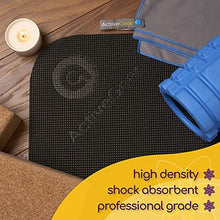 Load image into Gallery viewer, Large Yoga Mat 7'x5'x8mm Extra Thick, Durable, Eco-Friendly, Non-Slip & Odorless Barefoot Exercise and Premium Fitness Home Gym Flooring Mat by ActiveGear - Black