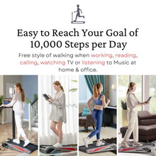 Load image into Gallery viewer, Under Desk Treadmill Motorized Folding Small Walking Treadmills for Home & Office Egofit Walker Pro M1, Installation-Free with LCD Display, Compact Fit Standing Desk Treadmills