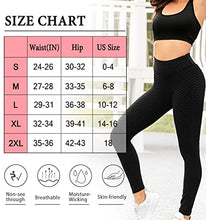 Load image into Gallery viewer, Murandick Textured Leggings for Women Scrunch High Waist Textured Yoga Workout Pants - Black