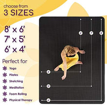 Load image into Gallery viewer, Large Yoga Mat 7'x5'x8mm Extra Thick, Durable, Eco-Friendly, Non-Slip & Odorless Barefoot Exercise and Premium Fitness Home Gym Flooring Mat by ActiveGear - Black