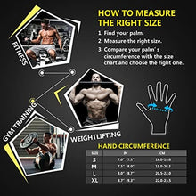 Load image into Gallery viewer, ihuan Ventilated Weight Lifting Gym Workout Gloves Full Finger with Wrist Wrap Support for Men & Women, Full Palm Protection, for Weightlifting, Training, Fitness, Hanging, Pull ups