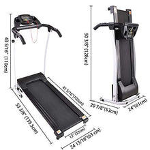 Load image into Gallery viewer, AW Folding Electric Treadmill Portable Running Walking Treadmill with LCD Display Easy Assembly for Home Exercise White