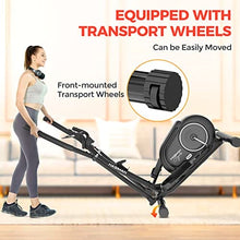 Load image into Gallery viewer, HASIMAN Elliptical Exercise Machine, Elliptical Machine for Home Use, Adjustable Magnetic Elliptical with Pulse Rate Grips and LCD Monitor, 350LB Weight Capacity (Coal Black)