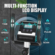 Load image into Gallery viewer, ANCHEER Elliptical Machine, Cross Trainer with Pulse Rate Grips and LCD Monitor, 8 Resistance Levels Smooth Quiet Driven for Home Gym Office Workout 350LBS Weight Limit