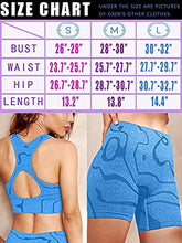 Load image into Gallery viewer, GXIN Women's Workout 2 Piece Outfits High Waist Running Shorts Seamless Gym Yoga Sports Bra Blue