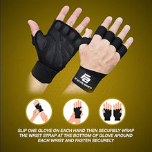 Load image into Gallery viewer, Fit Active Sports New Ventilated Weight Lifting Gloves with Built-in Wrist Wraps, Full Palm Protection & Extra Grip. Great for Pull Ups, Cross Training, Fitness & Weightlifting. (Men & Women)