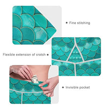 Load image into Gallery viewer, visesunny High Waist Yoga Pants with Pockets Pretty Blue Mermaid Scale Buttery Soft Tummy Control Running Workout Pants 4 Way Stretch Pocket Leggings