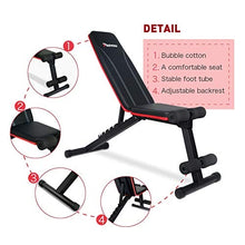 Load image into Gallery viewer, PASYOU Adjustable Weight Bench Full Body Workout Multi-Purpose Foldable Incline Decline Exercise Workout Bench for Home Gym