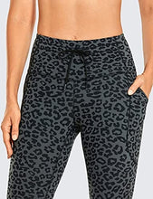 Load image into Gallery viewer, CRZ YOGA Women's Naked Feeling Workout Leggings 25 Inches - High Waisted 7/8 Drawstring Yoga Tight Pants with Pockets Leopard Printed