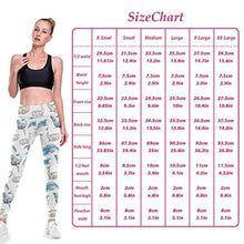 Load image into Gallery viewer, visesunny High Waist Yoga Pants with Pockets Blue Whale with Peony Floral Soft Tummy Control Workout Leggings
