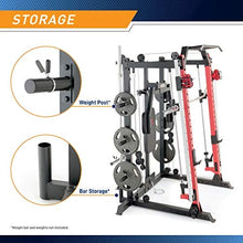 Load image into Gallery viewer, Marcy Smith Machine Cage System Home Gym Multifunction Rack, Customizable Training Station SM-4033, Red