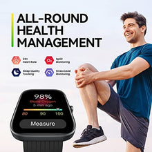 Load image into Gallery viewer, Amazfit Bip 3 Smart Watch for Android iPhone, Health Fitness Tracker with 1.69" Large Display,14-Day Battery Life, 60+ Sports Modes, Blood Oxygen Heart Rate Monitor, 5 ATM Water-Resistant (Black)