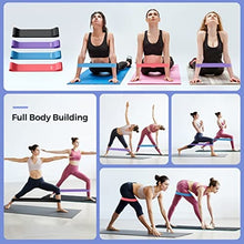 Load image into Gallery viewer, Resistance Bands, 4PCS Exercise Bands for Legs Glutes Arms, 4 Levels Skin-Friendly Resistance Fitness Exercise Loop Bands for Gym Home Yoga Pilates with Carry Bag and Instruction Guide