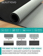 Load image into Gallery viewer, Yoga Mat with Strap, 1/3 Inch Extra Thick Yoga Mat Double-sided Non Slip, Professional TPE Yoga Mats for Women Men, Workout Mat for Yoga, Pilates and Floor Exercises