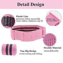 Load image into Gallery viewer, Tong Hao Adjustable Resistance Band for Legs and Hip Non-Slip Fabric Exercise Bands for Fitness Squat Workout-Triple Resistance Choice Pink