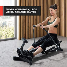 Load image into Gallery viewer, Lanos Hydraulic Rowing Machine | Adjustable Resistance | Rowing Machines for Home Use | LCD Monitor | Compact for Home Workout | Tone Muscle Improve Heart Health