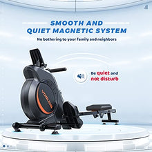 Load image into Gallery viewer, YOSUDA Magnetic Rowing Machine 350 LB Weight Capacity - Foldable Rower for Home Use with LCD Monitor, Tablet Holder and Comfortable Seat Cushion