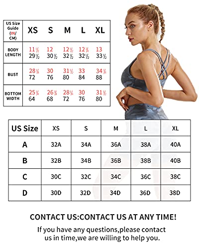 RUNNING GIRL Sports Bra for Women, Criss-Cross Back Padded Strappy Sports  Bras Medium Support Yoga Bra with Removable Cups
