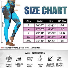 Load image into Gallery viewer, Murandick Textured Leggings for Women Scrunch High Waist Textured Yoga Workout Pants - Blue Pattern