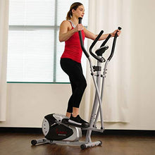 Load image into Gallery viewer, Sunny Health & Fitness SF-E905 Elliptical Machine Cross Trainer with 8 Level Resistance and Digital Monitor , Gray, White, 28 L x 17 W x 57 H