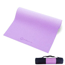 Load image into Gallery viewer, Primasole Yoga Mat with Carry Strap for Yoga Pilates Fitness and Floor Workout at Home and Gym 1/3 thick (Quartz Purple Color) PSS91NH010A