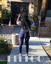 Load image into Gallery viewer, FITTOO Women's High Waisted Textured Honeycomb Ruched Butt Scrunched Booty Leggings Workout Running Lift Textured Tights Navy