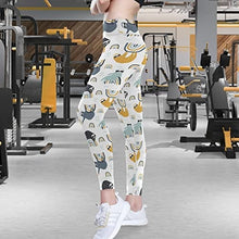 Load image into Gallery viewer, visesunny High Waist Yoga Pants with Pockets Funny Sloth on Rainbow Buttery Soft Tummy Control Running Workout Pants 4 Way Stretch Pocket Leggings