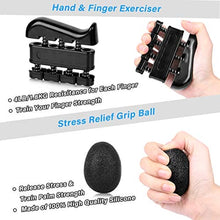 Load image into Gallery viewer, ALMAH Hand Grip Strengthener kit(5 Pack),Grip Strength Trainer,Forearm Workout Trainer Adjustable Hand Grip Exercise,Finger Strength Exerciser, Finger Stretcher, Grip Ring & Stress Relief Ball with Carry Bag