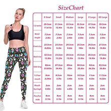 Load image into Gallery viewer, visesunny High Waist Yoga Pants with Pockets Unicorn Rainbow Ice Cream Donut Black Pattern Buttery Soft Tummy Control Running Workout Pants 4 Way Stretch Pocket Leggings
