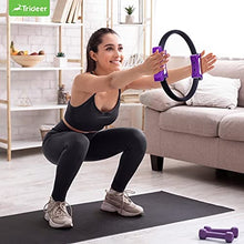 Load image into Gallery viewer, Pilates Ring Circle Yoga Ring, 12 Inch Magic Circle Pilates Ring, Pilates Equipment for Toning Thighs Abs and Legs, Inner Thigh Exercise Equipment for Women, Exercise Rings Workout Rings Fitness Ring