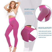 Load image into Gallery viewer, AIMILIA Butt Lifting Anti Cellulite Leggings for Women High Waisted Yoga Pants Workout Tummy Control Sport Tights - Y-tight-pink
