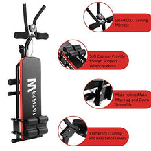 Load image into Gallery viewer, Wesfital AB Workout equipment Sit Up Bench Abdominal Trainer Full Body Strength training Home Gym Fitness Machine for Thighs, Glutes, Sit-ups With 3 difficulty Levels And Digital Display
