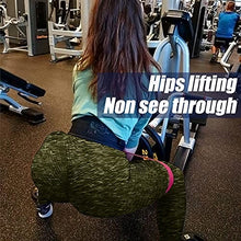 Load image into Gallery viewer, Murandick Textured Leggings for Women Scrunch High Waist Textured Yoga Workout Pants - Dazzle Green