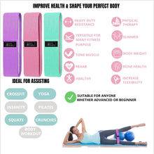 Load image into Gallery viewer, Jan&Niss Resistance Workout Equipment Band for Women - 3 Level Booty Exercise Set for Butt - Glute - Thighs - Legs – Pilates
